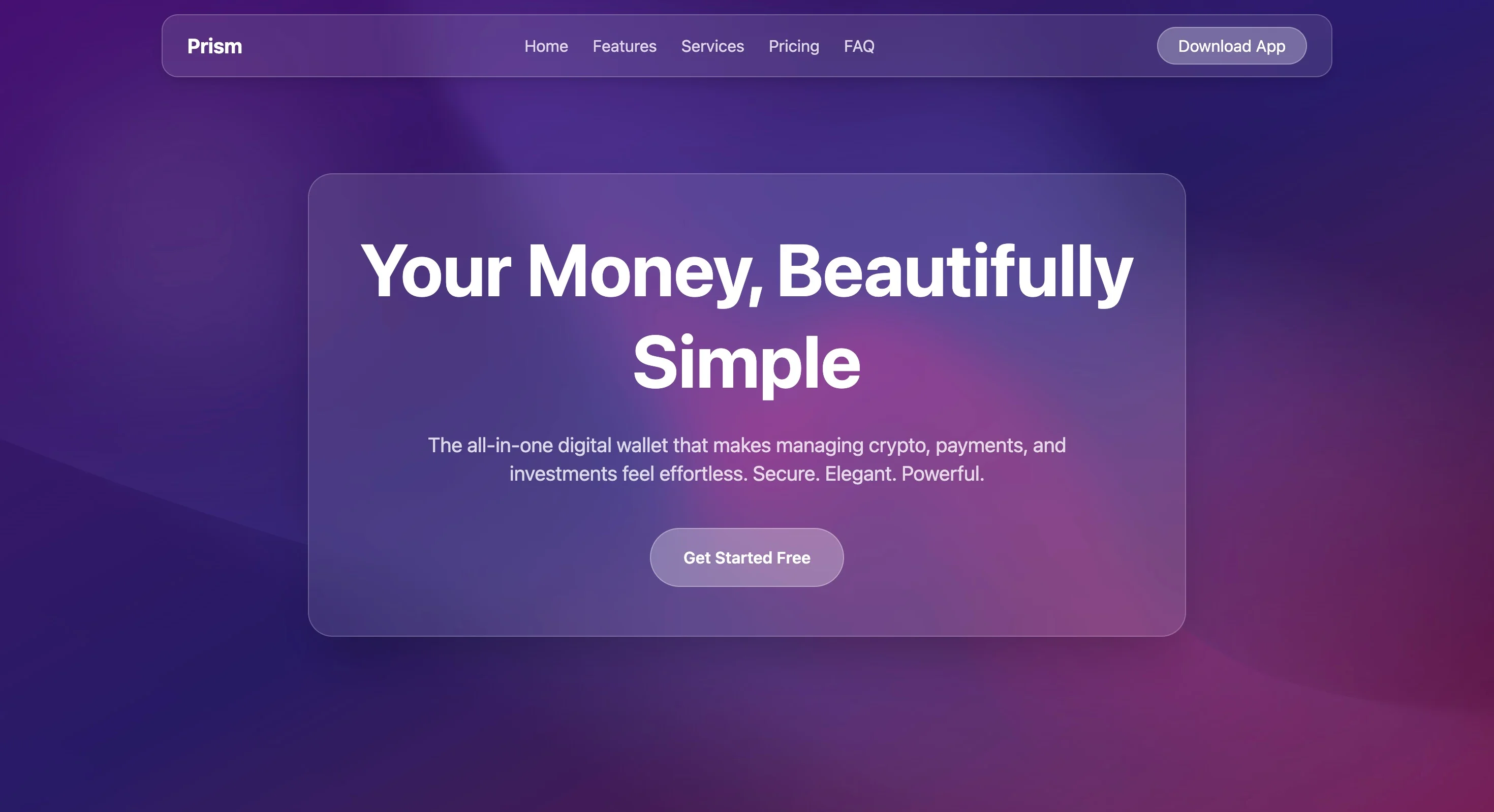 Glassmorphism Design Preview